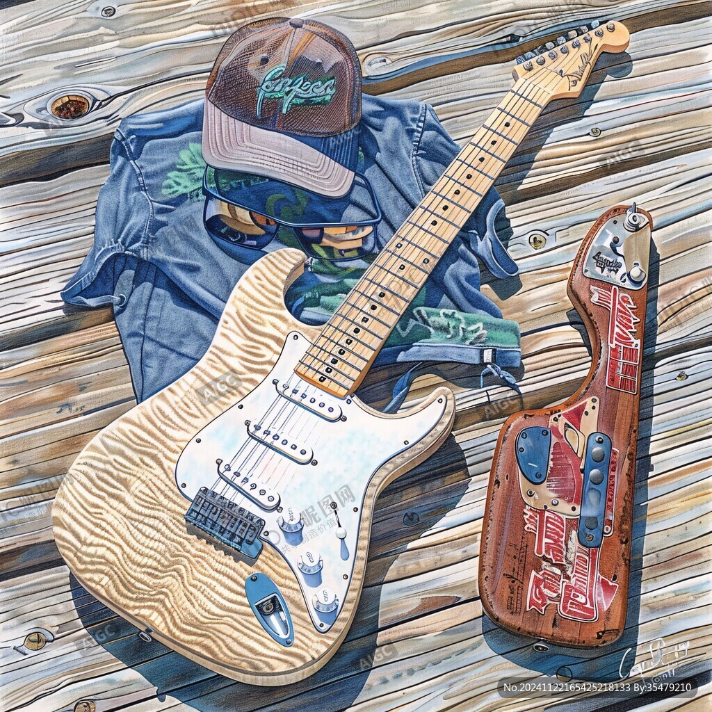 吉他插画