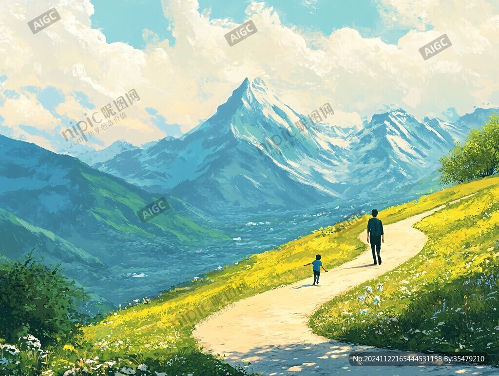 户外场景插画