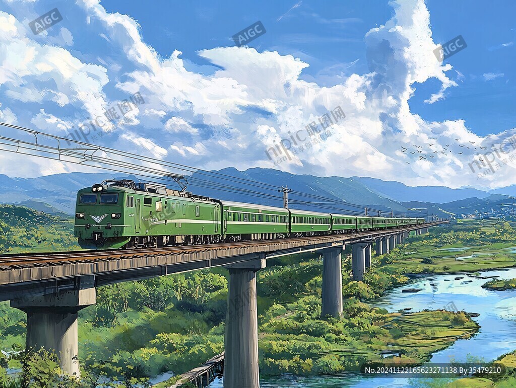 火车旅途风景