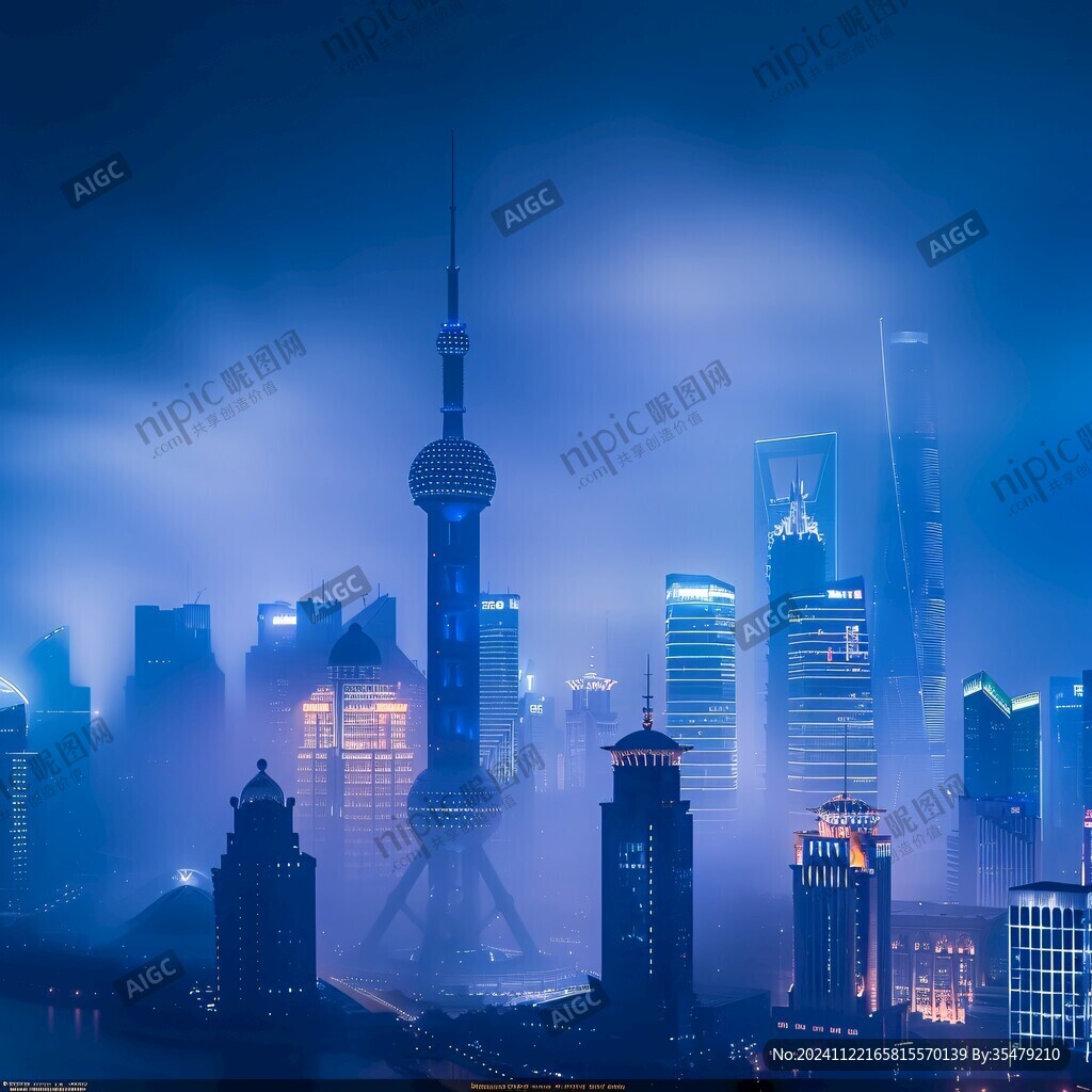 朦胧陆家嘴