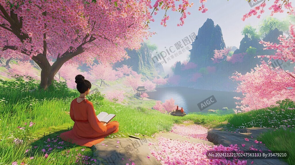 古风场景春暖花开
