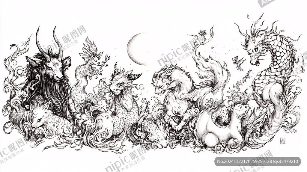 龙年系列包装插画
