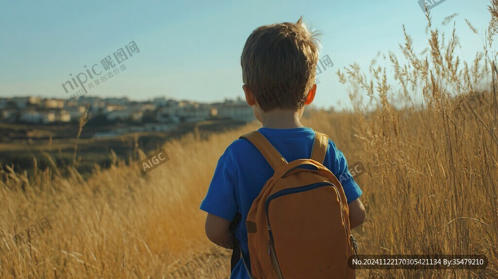 背包的幼童