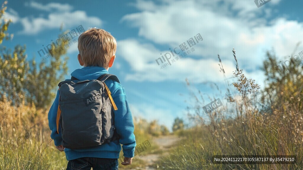 背包的幼童