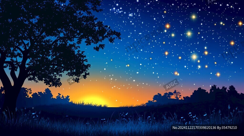 野外夜景图