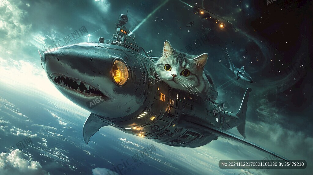 驾驶宇宙飞船的猫