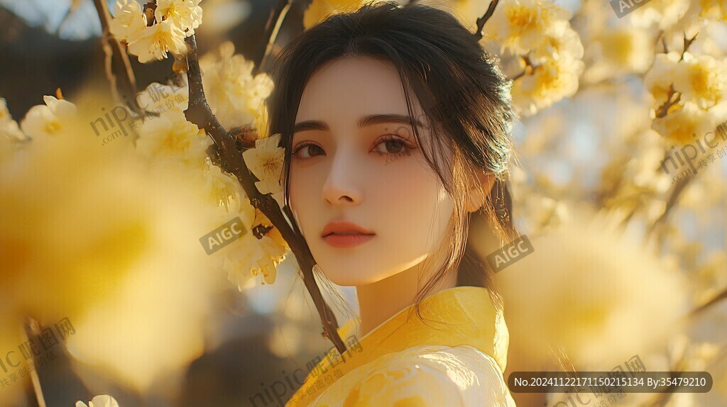 迎春花少女