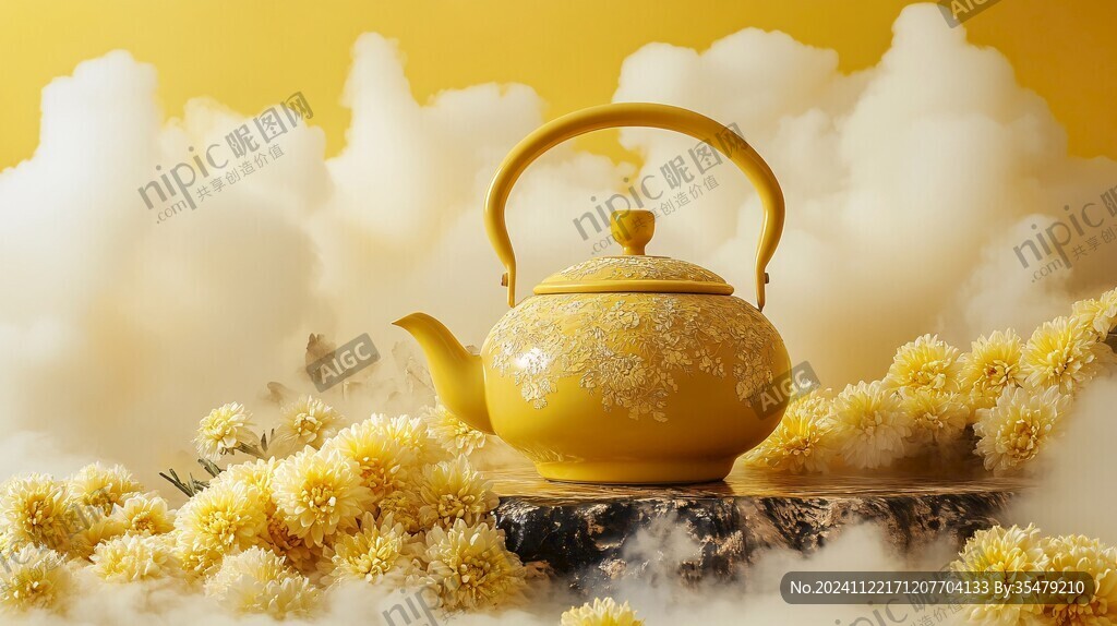 黄色的茶壶