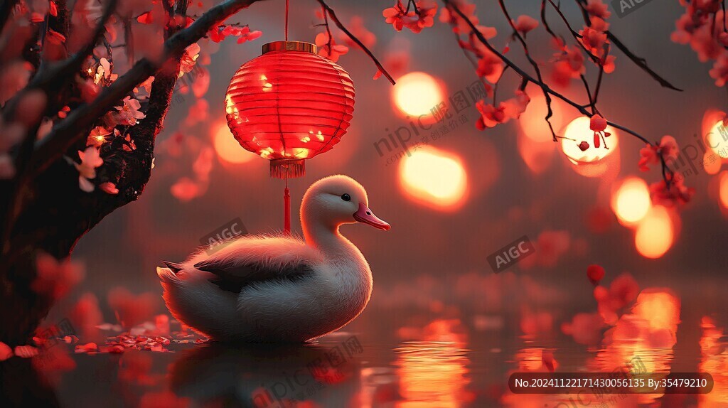 天鹅花灯