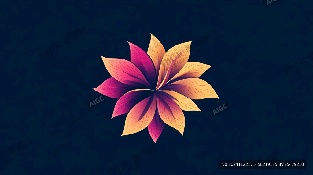 花卉花瓣logo设计