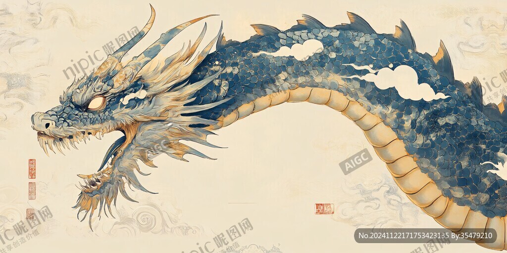 龙年横版插画