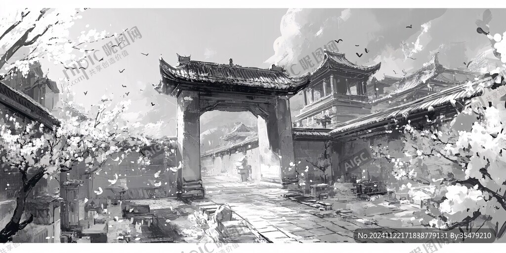 古风场景概念图