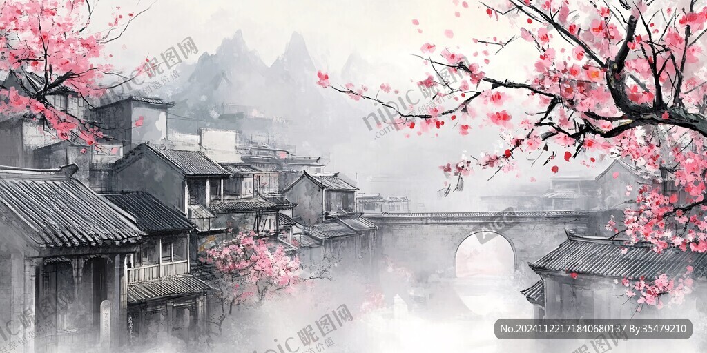 古风场景春暖花开