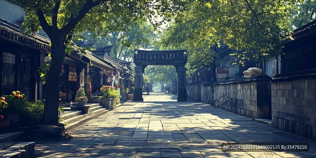 古街早晨