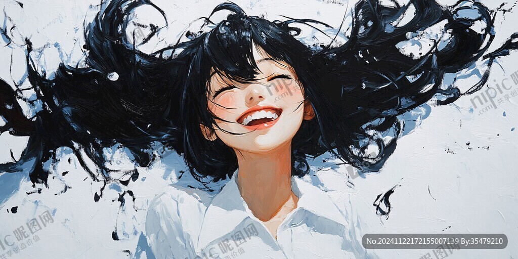 日系美女插画