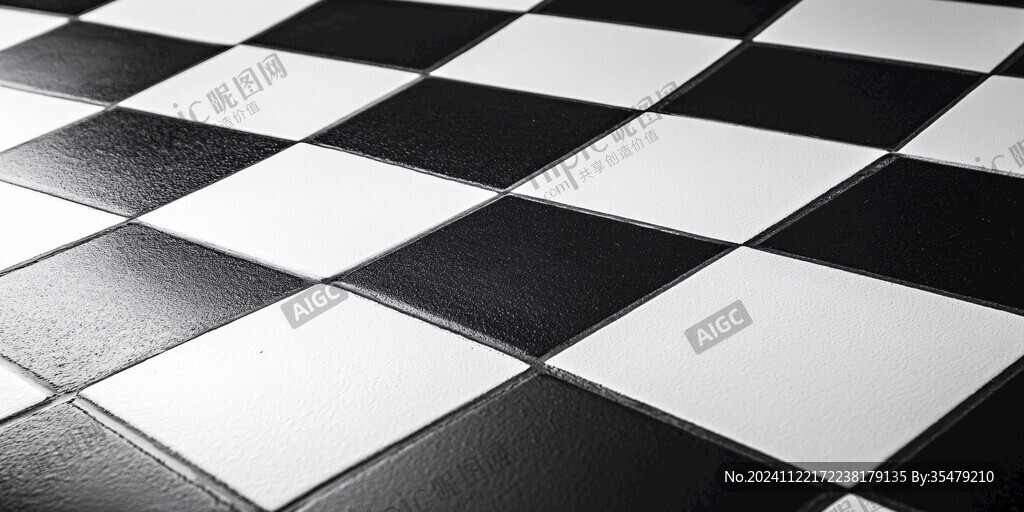黑白棋盘格地板