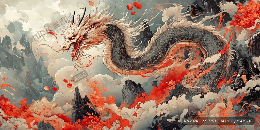 龙年横版插画