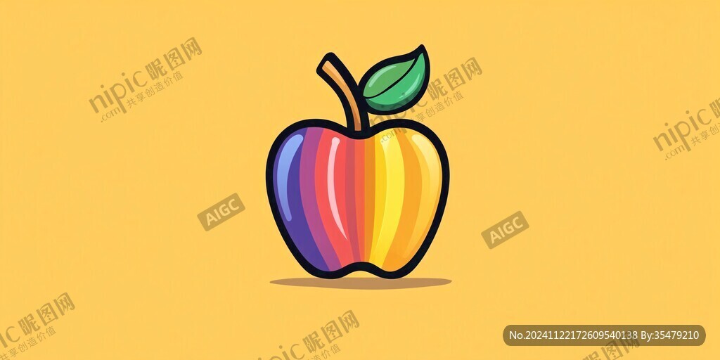 苹果插画设计