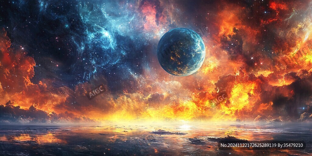 唯美宇宙会议背景