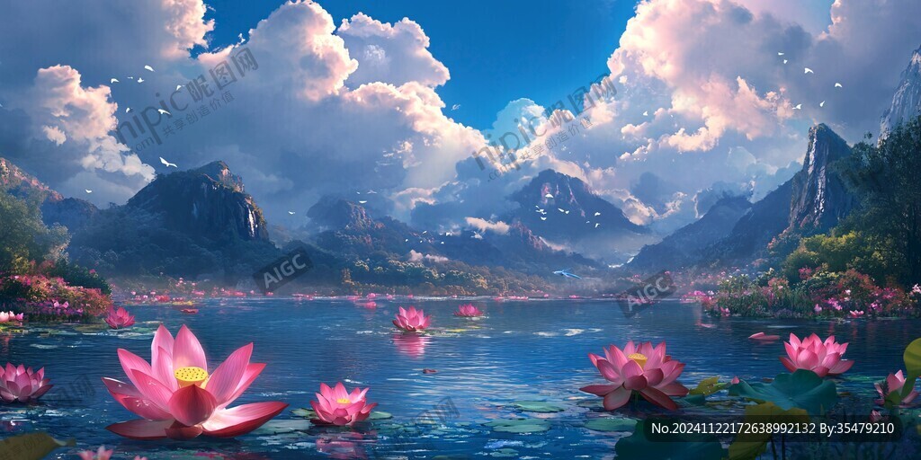 荷花大场景