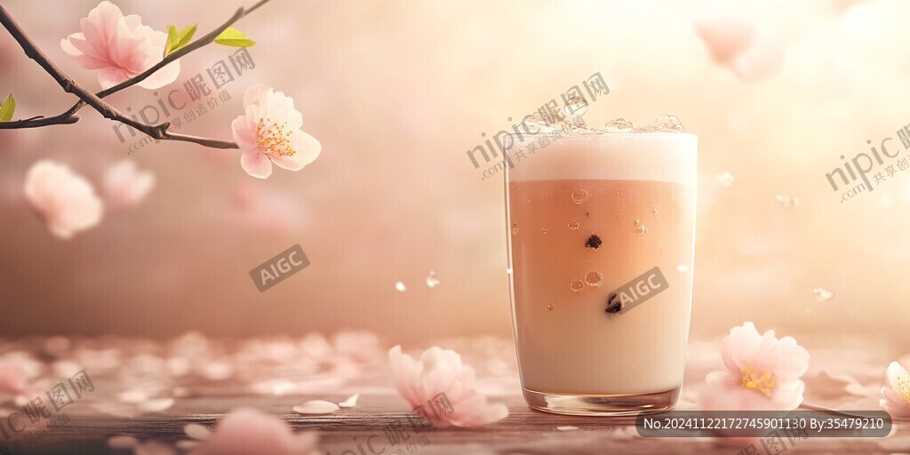 樱花拿铁咖啡