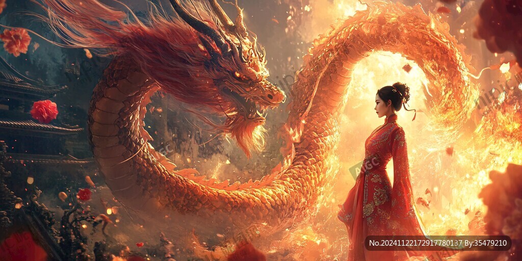 龙年横版插画
