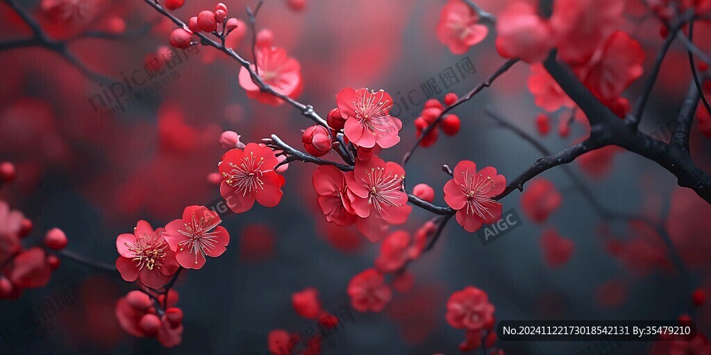 唯美梦幻梅花林
