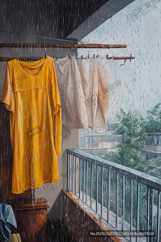 雨中洗衣