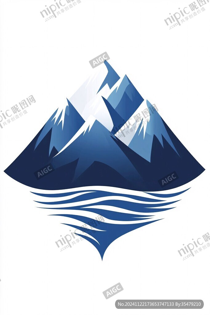冰山插画logo