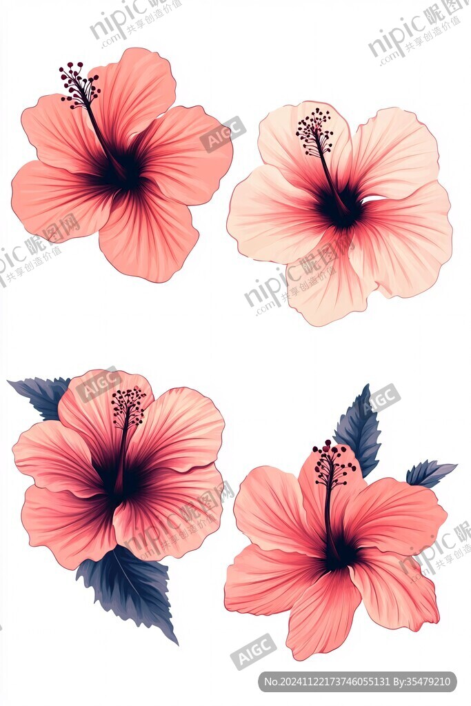 扶桑花插画