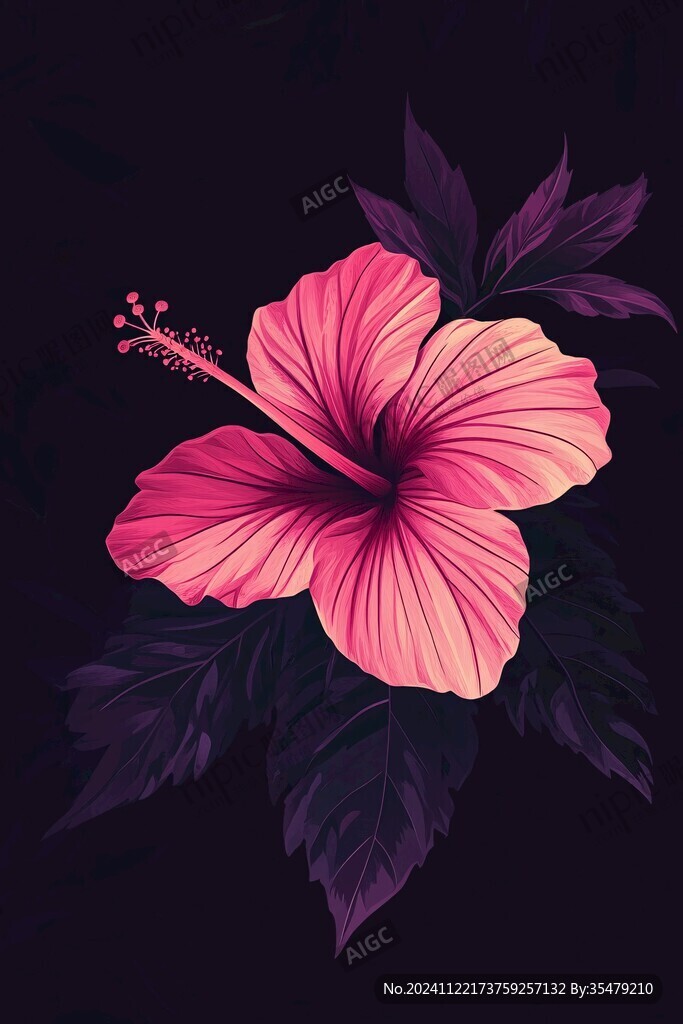 扶桑花插画