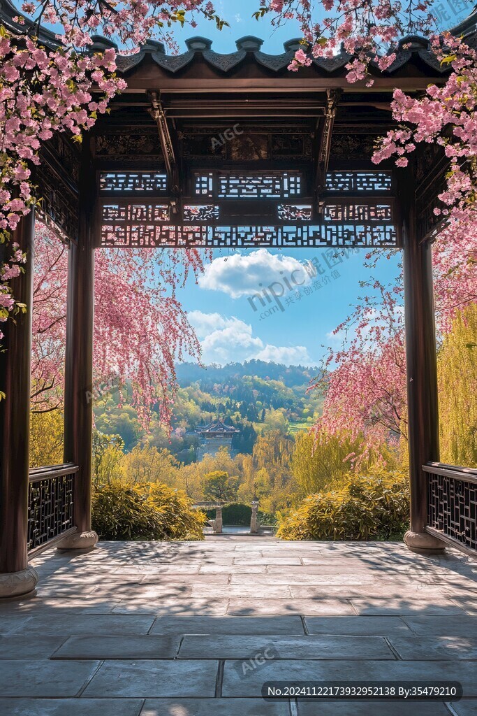 牌坊春景