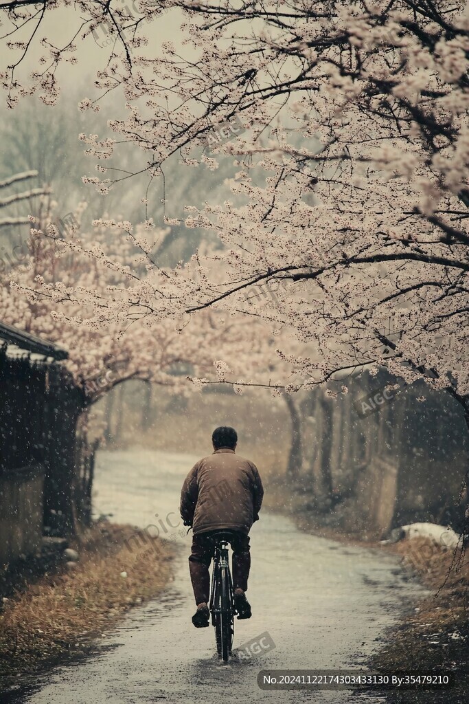 樱花下的人