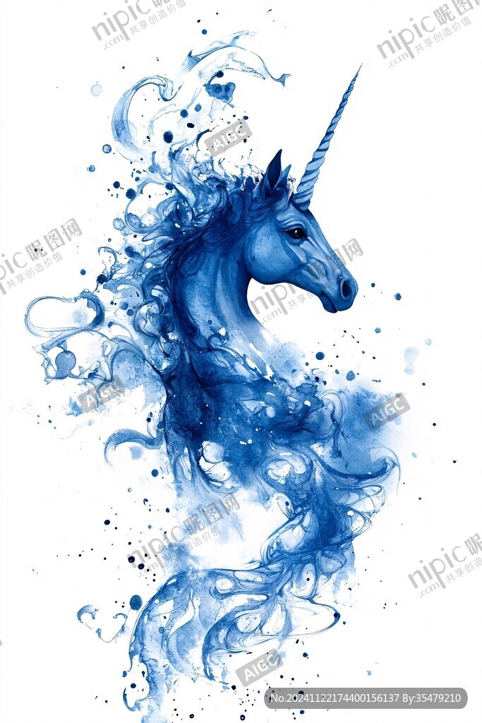 梦幻独角兽插画
