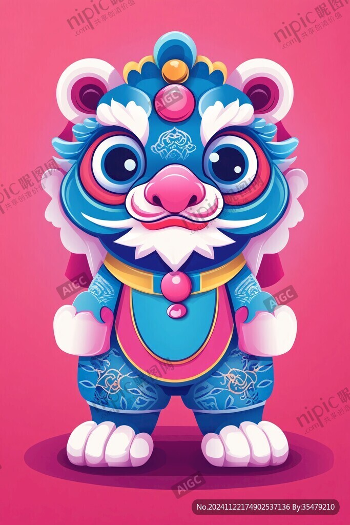 醒狮潮流插画