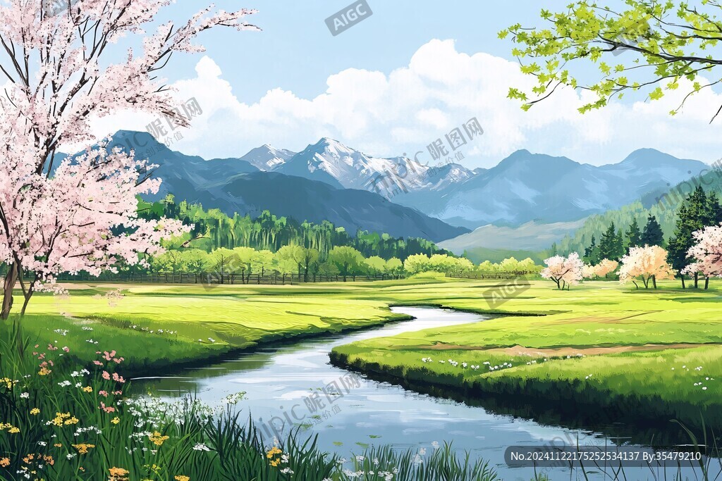 宽屏风景画