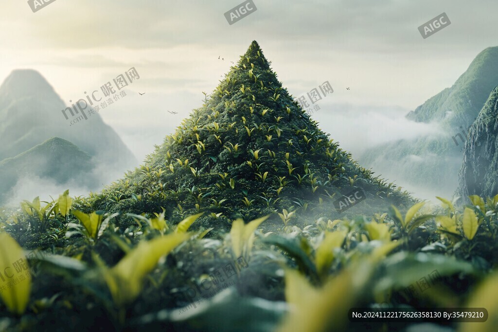 茶元素山素材