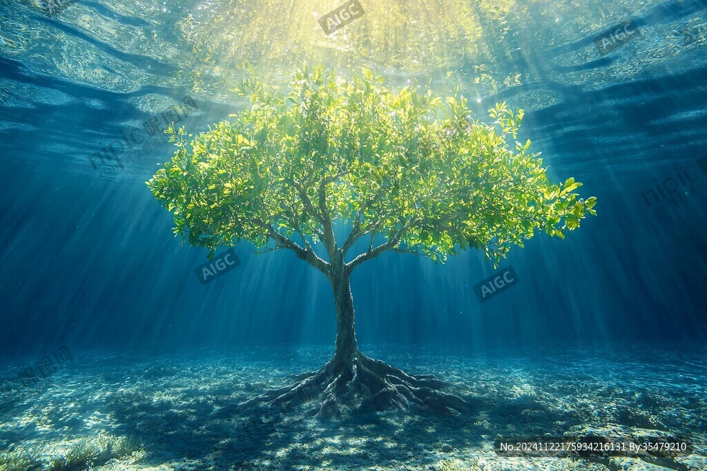 水下的树木
