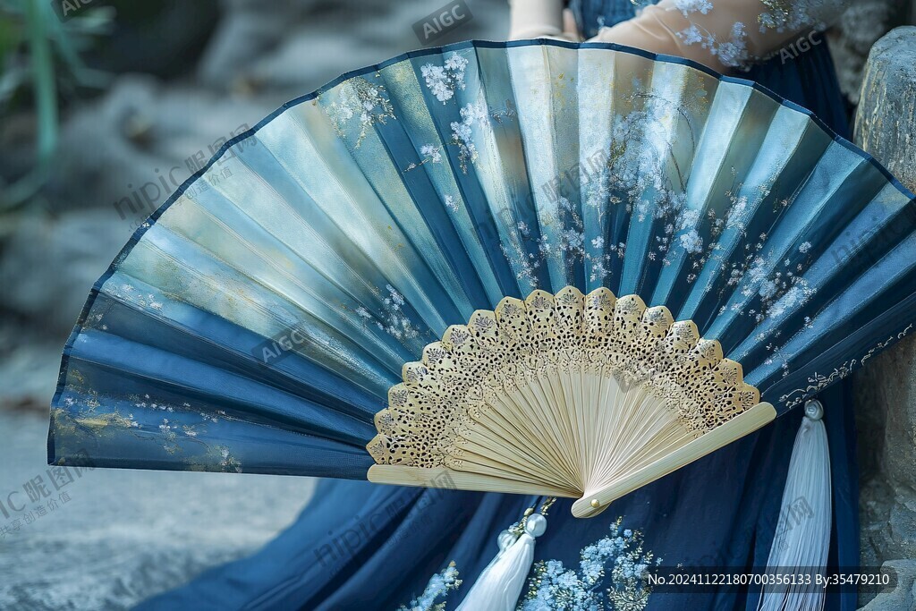 蓝色汉服