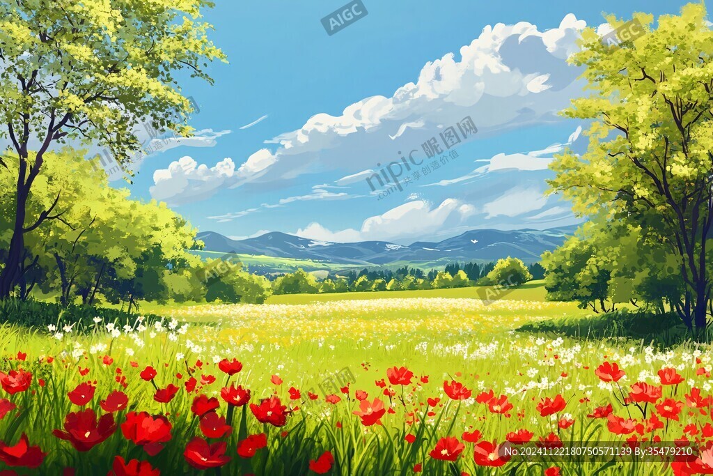 宽屏风景画