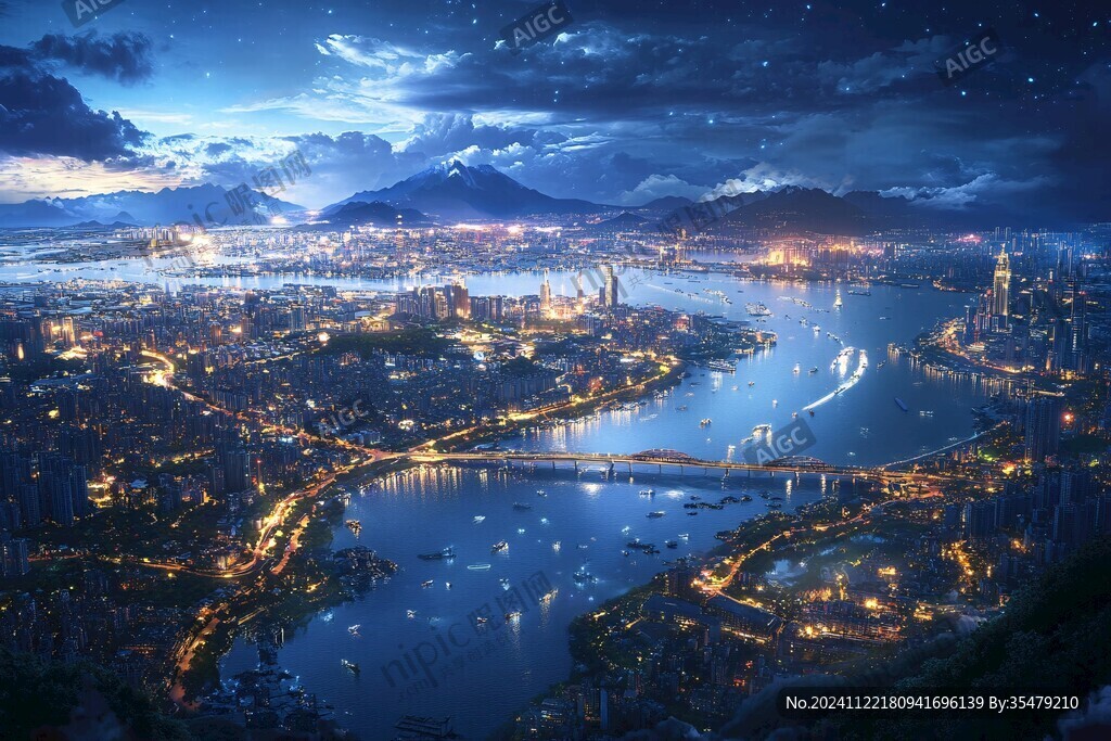 横琴城市背景素材