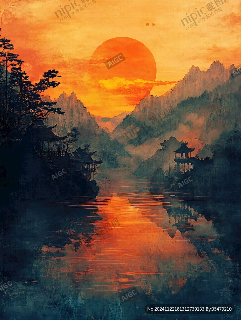 日出江南画芯
