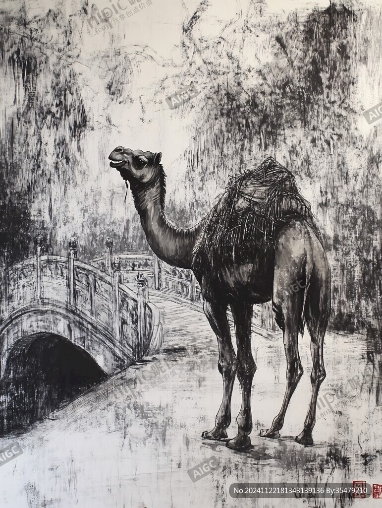 骆驼壁画