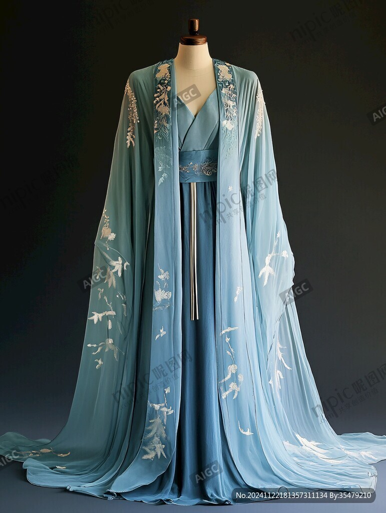 淡雅蓝色汉服