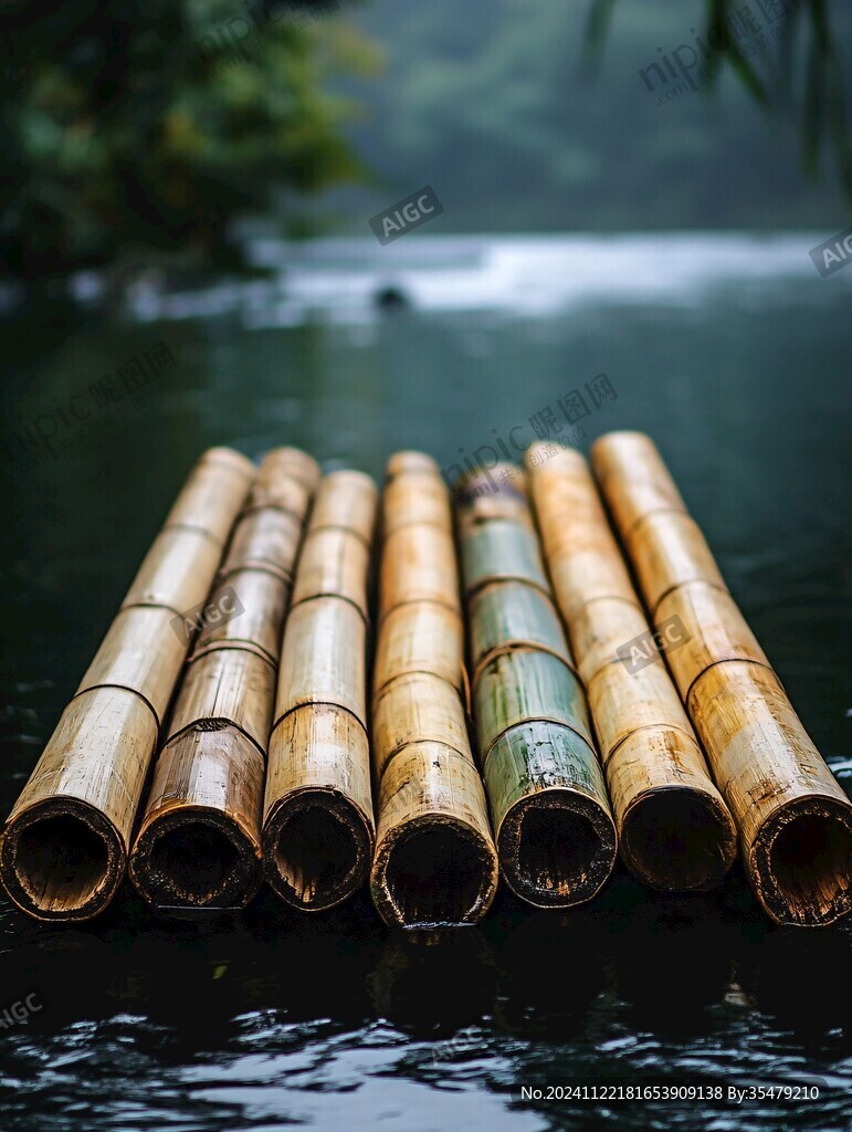 手工竹筏