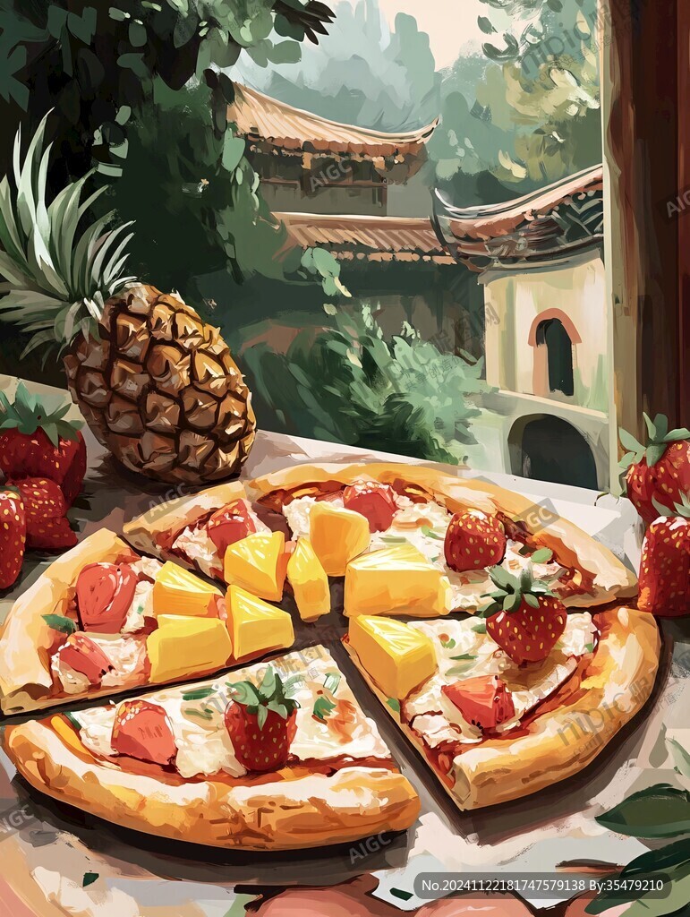 插画披萨
