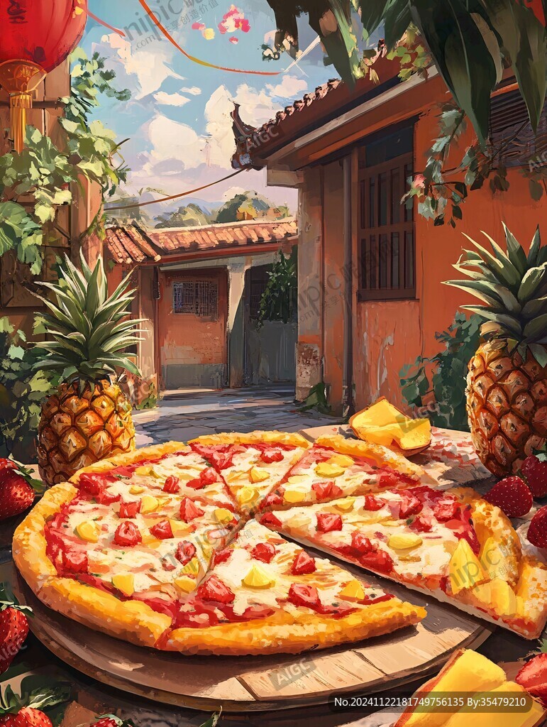 比萨插画