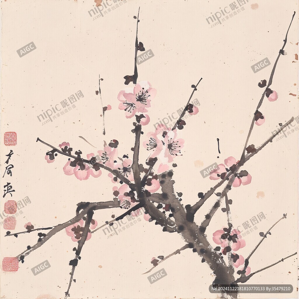梅花小品画
