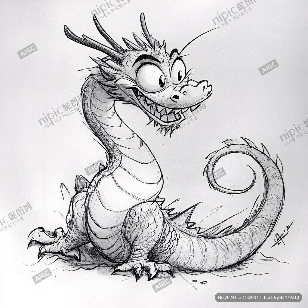 萌萌哒手绘龙
