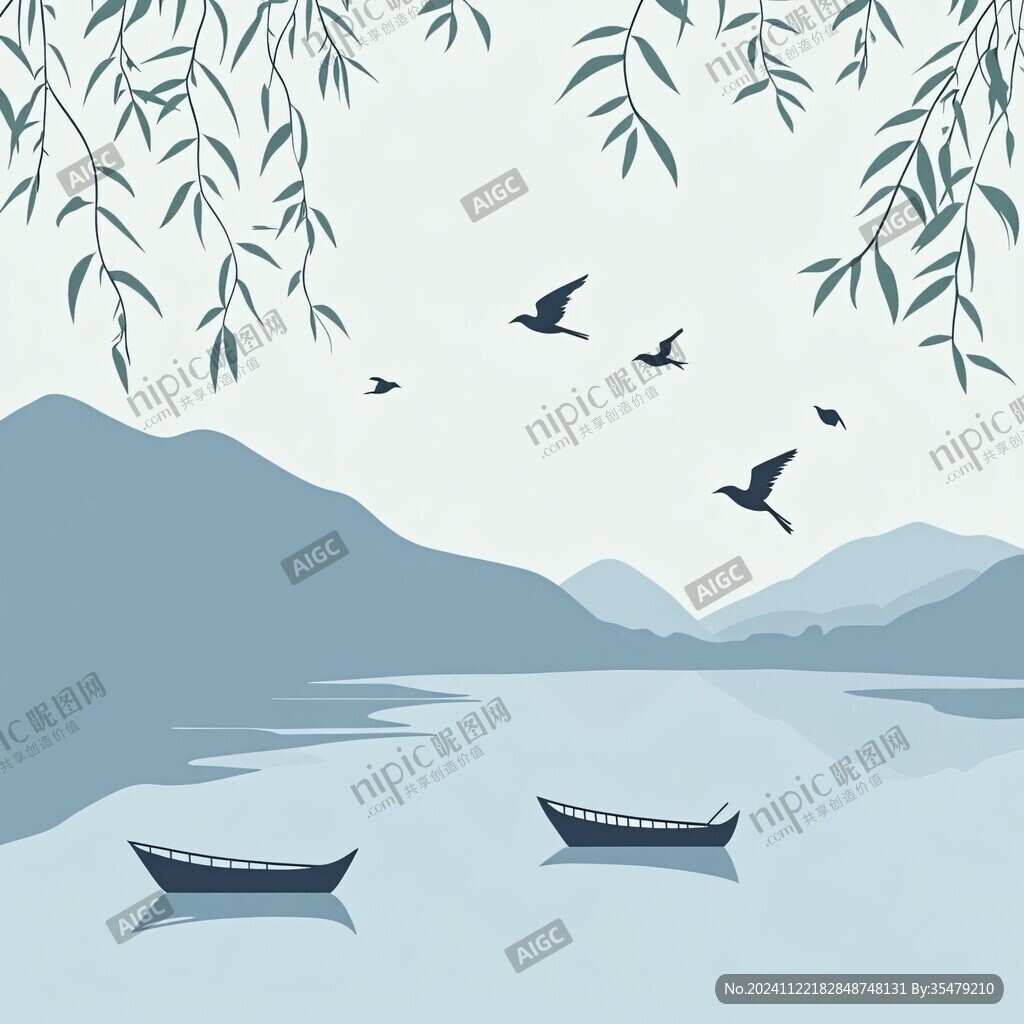 简约风景插画